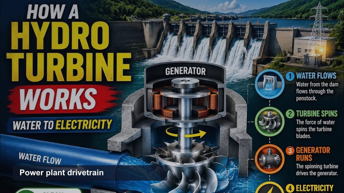 Hydroelectric Gearbox: How It Works, 3 Main Types, and When It's Skipped Power plant drivetrain