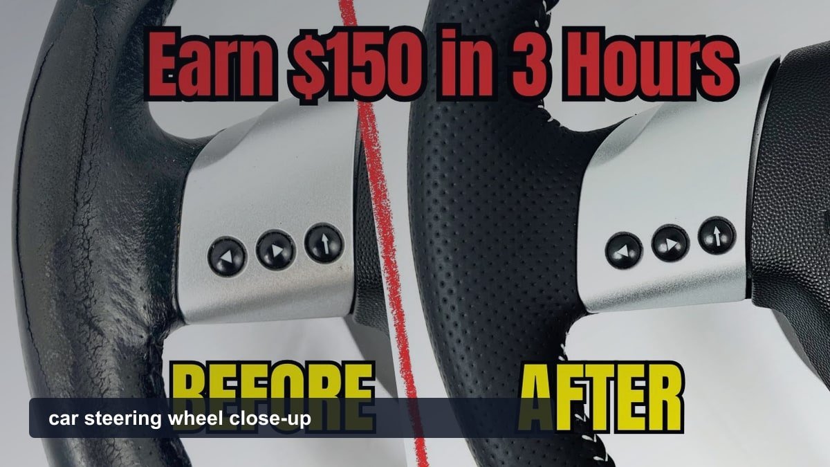 Car Steering Wheel: 5 Parts, 3 Power Steering Types, and Airbag Safety Data car steering wheel close-up